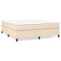 Boxspringbett Creme 160x200 cm Stoff