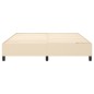 Boxspringbett Creme 160x200 cm Stoff