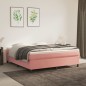 Boxspringbett mit Matratze Rosa 160x200 cm Samt