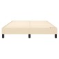 Boxspringbett Creme 140x190 cm Stoff