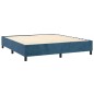 Boxspringbett Dunkelblau 180x200 cm Samt