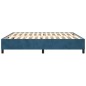 Boxspringbett Dunkelblau 180x200 cm Samt