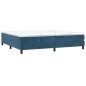 Boxspringbett mit Matratze Dunkelblau 200x200 cm Samt