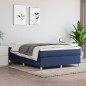 Boxspringbett mit Matratze Blau 140x200 cm Stoff