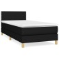 Boxspringbett mit Matratze Schwarz 90x200 cm Stoff