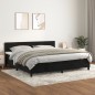 Boxspringbett mit Matratze Schwarz 200x200 cm Samt