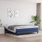 Boxspringbett Blau 160x200 cm Stoff