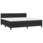 Boxspringbett mit Matratze Schwarz 200x200 cm Kunstleder