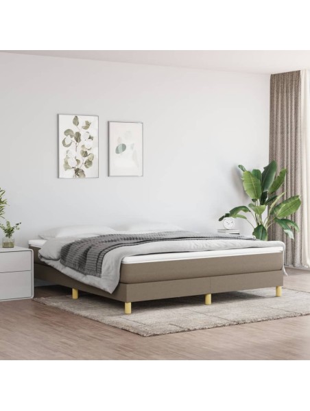 Boxspringbett Taupe 180x200 cm Stoff