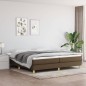 Boxspringbett Dunkelbraun 200x200 cm Stoff