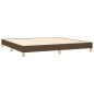 Boxspringbett Dunkelbraun 200x200 cm Stoff