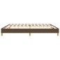 Boxspringbett Dunkelbraun 200x200 cm Stoff