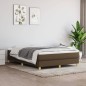 Boxspringbett Dunkelbraun 140x200 cm Stoff