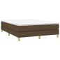 Boxspringbett Dunkelbraun 140x200 cm Stoff