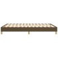 Boxspringbett Dunkelbraun 140x200 cm Stoff