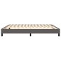 Boxspringbett Grau 160x200 cm Kunstleder