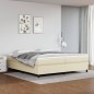 Boxspringbett Creme 200x200 cm Kunstleder