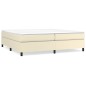 Boxspringbett Creme 200x200 cm Kunstleder