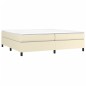 Boxspringbett Creme 200x200 cm Kunstleder