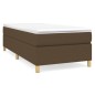 Boxspringbett mit Matratze Dunkelbraun 90x200 cm Stoff