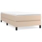 Boxspringbett Cappuccino-Braun 90x200 cm Kunstleder