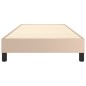 Boxspringbett Cappuccino-Braun 90x200 cm Kunstleder