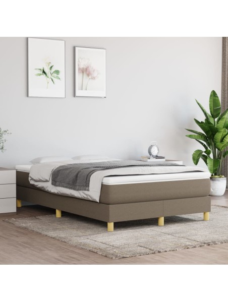 Boxspringbett mit Matratze Taupe 120x200 cm Stoff