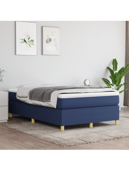 Boxspringbett Blau 120x200 cm Stoff