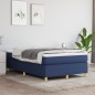 Boxspringbett Blau 120x200 cm Stoff