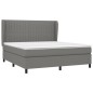 Boxspringbett mit Matratze Dunkelgrau 180x200 cm Stoff