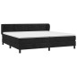 Boxspringbett mit Matratze Schwarz 200x200 cm Samt