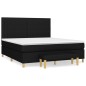 Boxspringbett mit Matratze Schwarz 180x200 cm Stoff