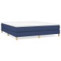 Boxspringbett mit Matratze Blau 160x200 cm Stoff