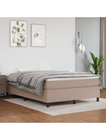 Boxspringbett Cappuccino-Braun 140x190 cm Kunstleder