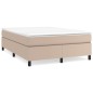 Boxspringbett Cappuccino-Braun 140x190 cm Kunstleder