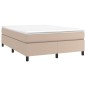 Boxspringbett Cappuccino-Braun 140x190 cm Kunstleder