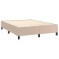 Boxspringbett Cappuccino-Braun 140x190 cm Kunstleder