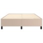 Boxspringbett Cappuccino-Braun 140x190 cm Kunstleder