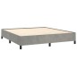 Boxspringbett mit Matratze Hellgrau 180x200 cm Samt