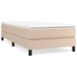 Boxspringbett Cappuccino-Braun 80x200 cm Kunstleder