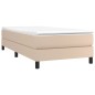 Boxspringbett Cappuccino-Braun 80x200 cm Kunstleder