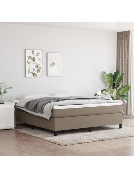 Boxspringbett Taupe 180x200 cm Stoff