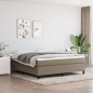 Boxspringbett Taupe 180x200 cm Stoff