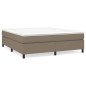 Boxspringbett Taupe 180x200 cm Stoff