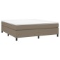 Boxspringbett Taupe 180x200 cm Stoff