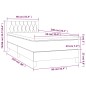 Boxspringbett mit Matratze & LED Hellgrau 90x200 cm Stoff