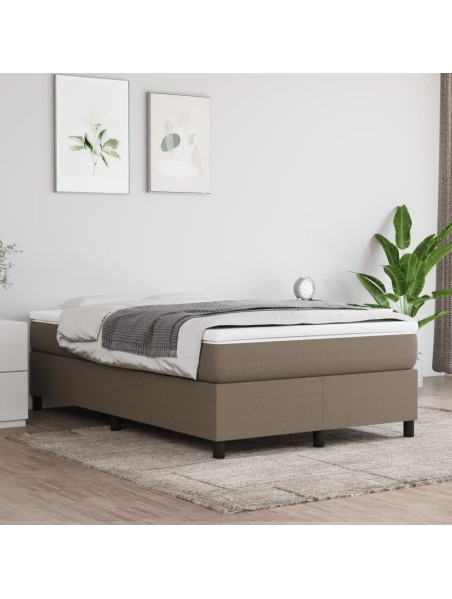 Boxspringbett mit Matratze Taupe 120x200 cm Stoff