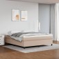 Boxspringbett Matratze Cappuccino-Braun 160x200 cm Kunstleder