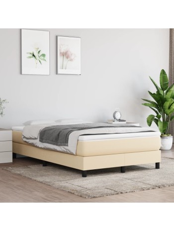 Boxspringbett Creme 120x200 cm Stoff