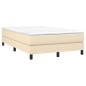 Boxspringbett Creme 120x200 cm Stoff